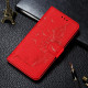For iPhone SE 2022 / SE 2020 / 8 / 7 Feather Pattern Litchi Texture Horizontal Flip Leather Case with Wallet & Holder & Card Slots(Red)