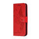 For iPhone SE 2022 / SE 2020 / 8 / 7 Feather Pattern Litchi Texture Horizontal Flip Leather Case with Wallet & Holder & Card Slots(Red)