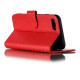For iPhone SE 2022 / SE 2020 / 8 / 7 Feather Pattern Litchi Texture Horizontal Flip Leather Case with Wallet & Holder & Card Slots(Red)