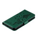 For iPhone SE 2022 / SE 2020 / 8 / 7 Feather Pattern Litchi Texture Horizontal Flip Leather Case with Wallet & Holder & Card Slots(Green)