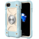 Shockproof Silicone + PC Protective Case with Dual-Ring Holder For iPhone 6/6s/7/8/SE 2022 / SE 2020(Ice Blue)