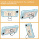 Shockproof Silicone + PC Protective Case with Dual-Ring Holder For iPhone 6/6s/7/8/SE 2022 / SE 2020(Ice Blue)