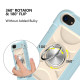 Shockproof Silicone + PC Protective Case with Dual-Ring Holder For iPhone 6/6s/7/8/SE 2022 / SE 2020(Ice Blue)