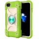 Shockproof Silicone + PC Protective Case with Dual-Ring Holder For iPhone 6/6s/7/8/SE 2022 / SE 2020(Guava)
