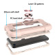 Shockproof Silicone + PC Protective Case with Dual-Ring Holder For iPhone 6/6s/7/8/SE 2022 / SE 2020(Rose Gold)