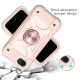 Shockproof Silicone + PC Protective Case with Dual-Ring Holder For iPhone 6/6s/7/8/SE 2022 / SE 2020(Rose Gold)