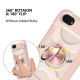 Shockproof Silicone + PC Protective Case with Dual-Ring Holder For iPhone 6/6s/7/8/SE 2022 / SE 2020(Rose Gold)