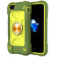 Shockproof Silicone + PC Protective Case with Dual-Ring Holder For iPhone 6/6s/7/8/SE 2022 / SE 2020(Avocado)