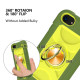 Shockproof Silicone + PC Protective Case with Dual-Ring Holder For iPhone 6/6s/7/8/SE 2022 / SE 2020(Avocado)
