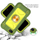 Shockproof Silicone + PC Protective Case with Dual-Ring Holder For iPhone 6/6s/7/8/SE 2022 / SE 2020(Avocado)