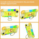Shockproof Silicone + PC Protective Case with Dual-Ring Holder For iPhone 6/6s/7/8/SE 2022 / SE 2020(Colorful Yellow Green)