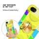Shockproof Silicone + PC Protective Case with Dual-Ring Holder For iPhone 6/6s/7/8/SE 2022 / SE 2020(Colorful Yellow Green)