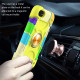 Shockproof Silicone + PC Protective Case with Dual-Ring Holder For iPhone 6/6s/7/8/SE 2022 / SE 2020(Colorful Yellow Green)