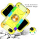 Shockproof Silicone + PC Protective Case with Dual-Ring Holder For iPhone 6/6s/7/8/SE 2022 / SE 2020(Colorful Yellow Green)