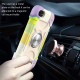 Shockproof Silicone + PC Protective Case with Dual-Ring Holder For iPhone 6/6s/7/8/SE 2022 / SE 2020(Colorful Beige)