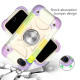 Shockproof Silicone + PC Protective Case with Dual-Ring Holder For iPhone 6/6s/7/8/SE 2022 / SE 2020(Colorful Beige)