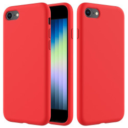 For iPhone SE 2022 / SE 2020 Shockproof Full Coverage Silicone Soft Protective Case(Red)