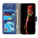For iPhone SE 2022 / SE 2020 Vintage Crazy Horse PU + + Left and Right Leather Case with Photo Frame & Bracket & Front and Back Buckle(Blue)
