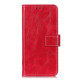 For iPhone SE 2022 / SE 2020 Vintage Crazy Horse PU + + Left and Right Leather Case with Photo Frame & Bracket & Front and Back Buckle(Red)