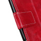 For iPhone SE 2022 / SE 2020 Vintage Crazy Horse PU + + Left and Right Leather Case with Photo Frame & Bracket & Front and Back Buckle(Red)
