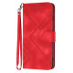 For iPhone 7 / 8 / SE 2020 / SE 2022 Line Pattern Skin Feel Leather Phone Case(Red)