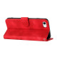 For iPhone 7 / 8 / SE 2020 / SE 2022 Line Pattern Skin Feel Leather Phone Case(Red)