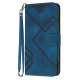 For iPhone 7 / 8 / SE 2020 / SE 2022 Line Pattern Skin Feel Leather Phone Case(Royal Blue)