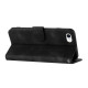 For iPhone 7 / 8 / SE 2020 / SE 2022 Line Pattern Skin Feel Leather Phone Case(Black)