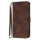 For iPhone 7 / 8 / SE 2020 / SE 2022 Line Pattern Skin Feel Leather Phone Case(Coffee)