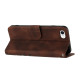 For iPhone 7 / 8 / SE 2020 / SE 2022 Line Pattern Skin Feel Leather Phone Case(Coffee)