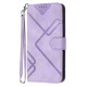 For iPhone 7 / 8 / SE 2020 / SE 2022 Line Pattern Skin Feel Leather Phone Case(Light Purple)