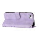 For iPhone 7 / 8 / SE 2020 / SE 2022 Line Pattern Skin Feel Leather Phone Case(Light Purple)