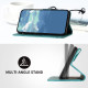 For iPhone 7 / 8 / SE 2020 / SE 2022 Line Pattern Skin Feel Leather Phone Case(Light Blue)