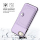 For iPhone SE 2022/SE 2020/6/7/8 Shockproof Leather Phone Case with Card Holder(Purple)