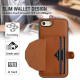 For iPhone SE 2022/SE 2020/6/7/8 Shockproof Leather Phone Case with Card Holder(Brown)