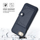 For iPhone SE 2022/SE 2020/6/7/8 Shockproof Leather Phone Case with Card Holder(Blue)