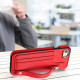 For iPhone SE 2022/SE 2020/6/7/8 Shockproof Leather Phone Case with Wrist Strap(Red)