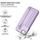 For iPhone SE 2022/SE 2020/6/7/8 Shockproof Leather Phone Case with Wrist Strap(Purple)