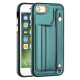 For iPhone SE 2022/SE 2020/6/7/8 Shockproof Leather Phone Case with Wrist Strap(Green)
