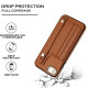 For iPhone SE 2022/SE 2020/6/7/8 Shockproof Leather Phone Case with Wrist Strap(Brown)