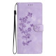 For iPhone SE 2022/2020 / 8 / 7 / 6 Flower Butterfly Embossing Pattern Leather Phone Case(Purple)