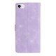 For iPhone SE 2022/2020 / 8 / 7 / 6 Flower Butterfly Embossing Pattern Leather Phone Case(Purple)