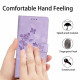 For iPhone SE 2022/2020 / 8 / 7 / 6 Flower Butterfly Embossing Pattern Leather Phone Case(Purple)