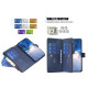 For iPhone SE 2022/SE 2020 / 8 / 7 9 Card Slots Zipper Wallet Leather Flip Phone Case(Blue)