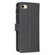 For iPhone SE 2022/SE 2020 / 8 / 7 9 Card Slots Zipper Wallet Leather Flip Phone Case(Black)