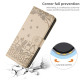 For iPhone 7 / 8 / SE 2020 / SE 2022 Cat Embossing Pattern Leather Phone Case with Lanyard(Beige)