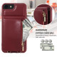 For iPhone SE 2022/ 7 / 8 Crossbody Lanyard Zipper Wallet Leather Phone Case(Wine Red)