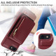 For iPhone SE 2022/ 7 / 8 Crossbody Lanyard Zipper Wallet Leather Phone Case(Wine Red)