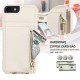For iPhone SE 2022/ 7 / 8 Crossbody Lanyard Zipper Wallet Leather Phone Case(Beige)