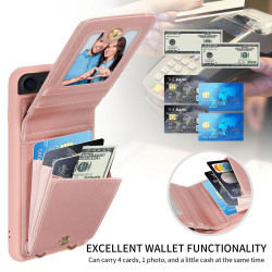 For iPhone SE 2022/ 7 / 8 Crossbody Lanyard Zipper Wallet Leather Phone Case(Rose Gold)